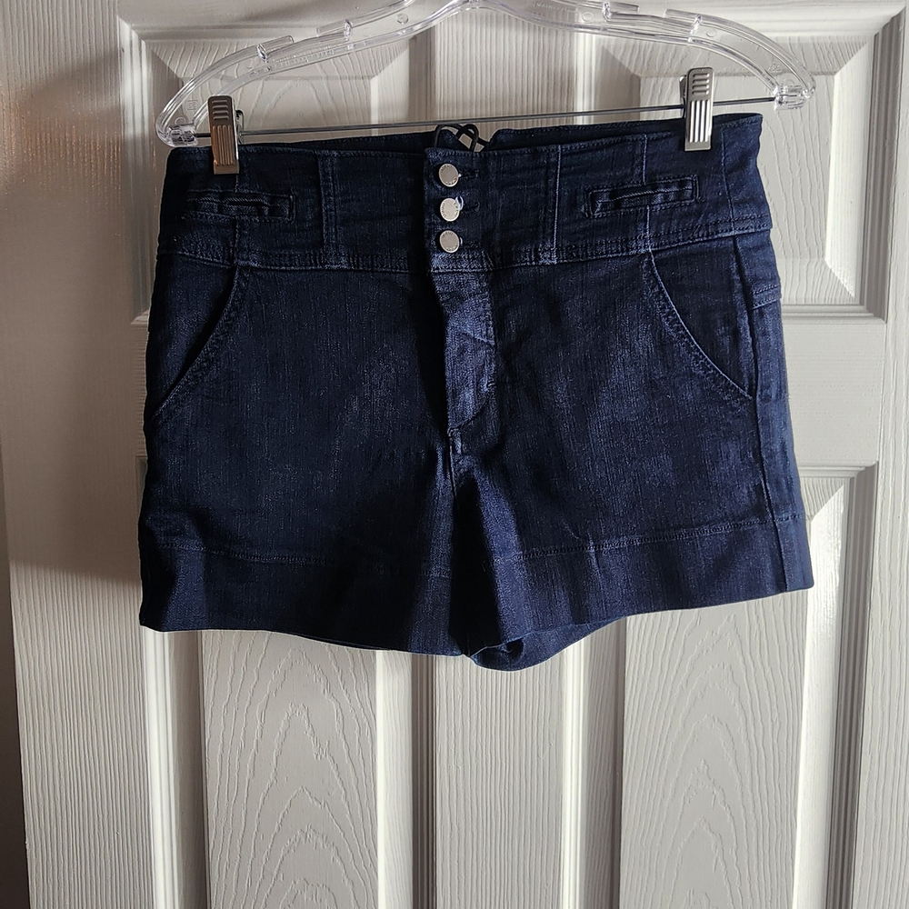 bebe Dark Blue High Waist Shorts